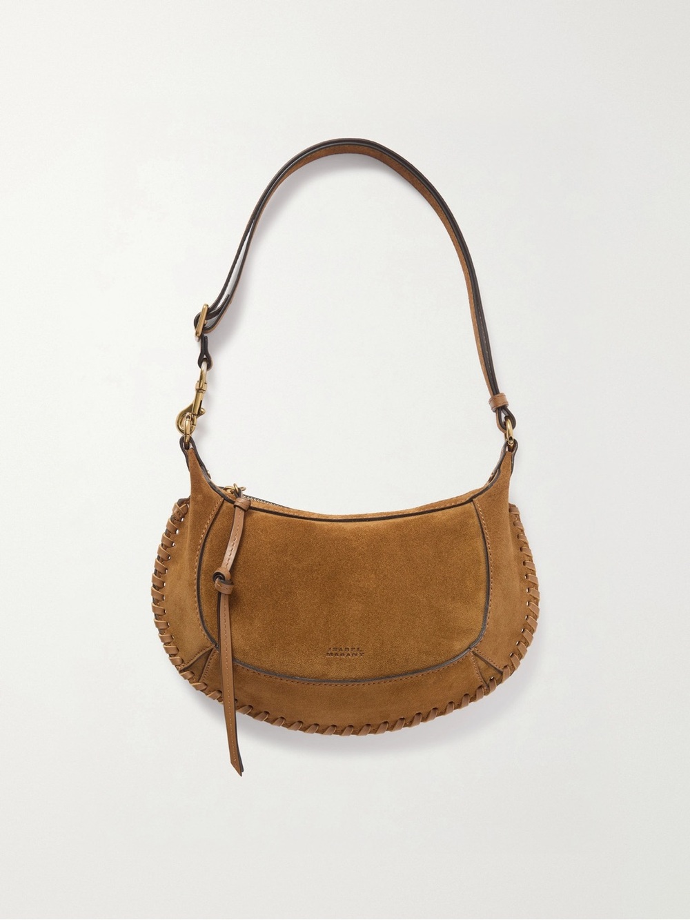Isabel Marant Suede Oskan Moon Shoulder Bag in Brown - Picture 2 of 6